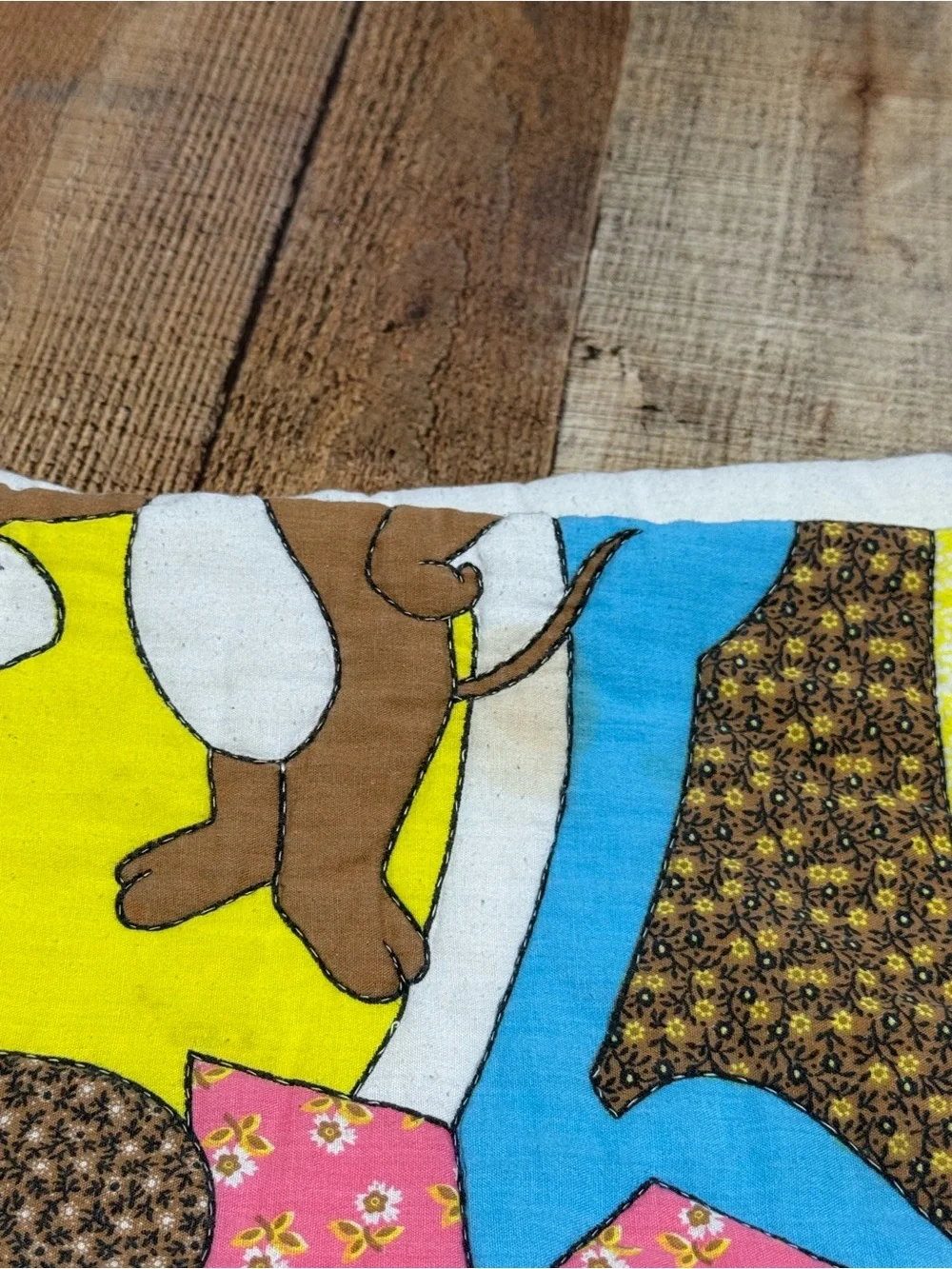 Vintage 1980 Tom & Jerry  Children’s Or Crib Size Quilted Blanket Handmade